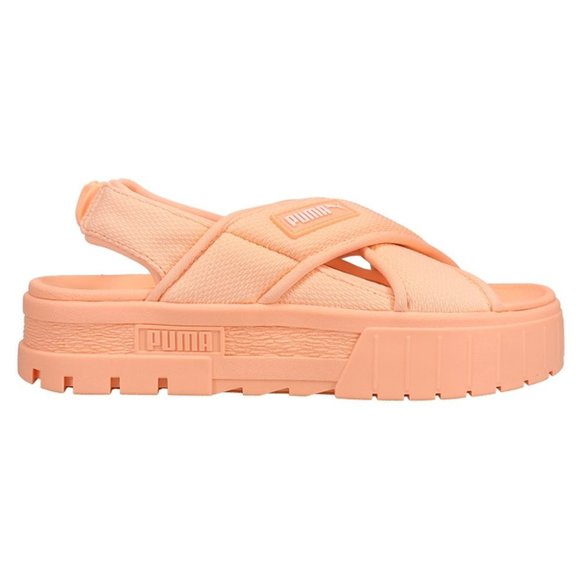 Puma Shoes - PUMA Women's Orange Synthetic Leather Upper Mayze Platform Sandals
